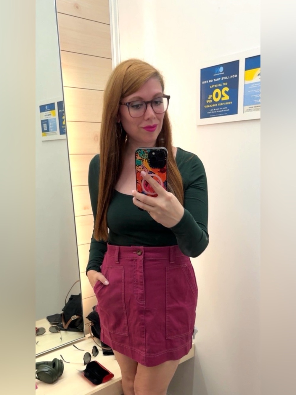 Old Navy NWT Pink Berry Utility Mini Skirt